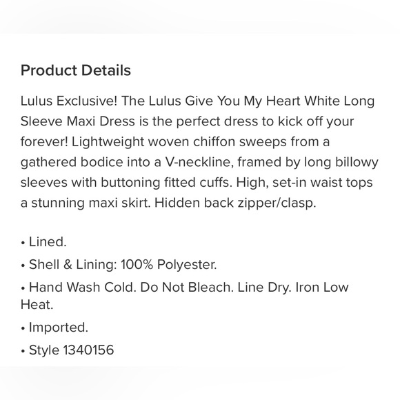 Give You My Heart White Long Sleeve Maxi Dress - Picture 4 of 4